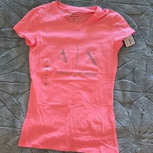 Armani Exchange Neon Pink Short Sleeve Tee